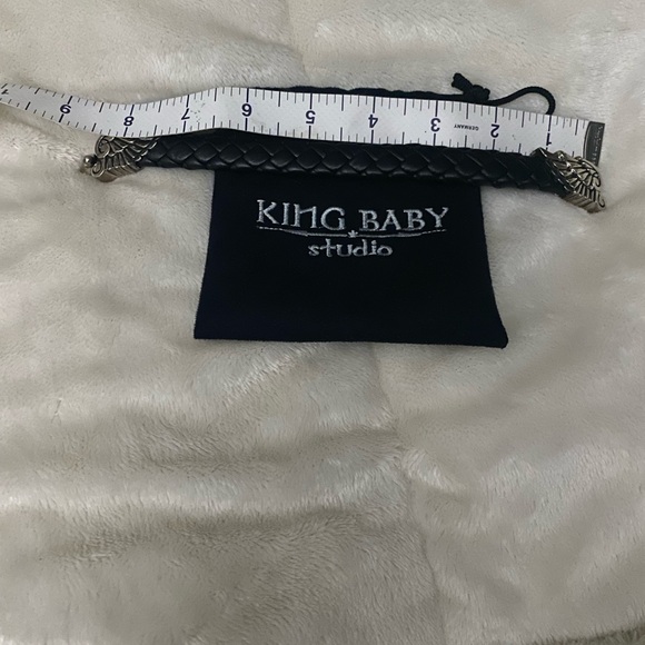 Beautiful King Baby 925 black leather Bracelet - Picture 3 of 4